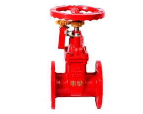 Flange type fire signal gate valve